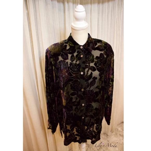 Paolo Santini | Vintage Sheer Floral Shirt - Picture 1 of 6